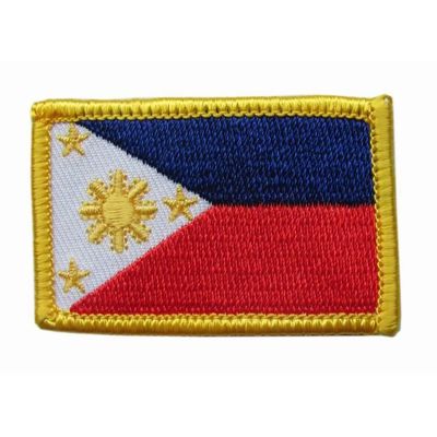 وصله گلدوزی گلدوزی مرزی مرز پرچم فیلیپین 9 رنگ