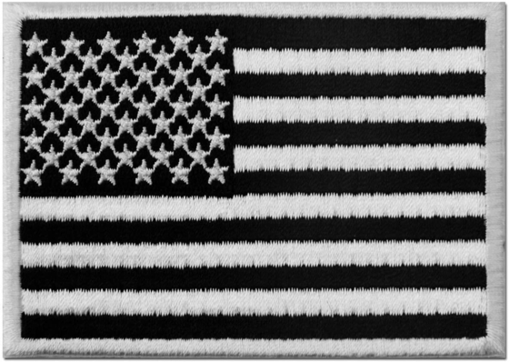 وصله دوزی شده پرچم آمریکا تاکتیکی ایالات متحده آمریکا آهن نظامی در دوخت روی نشان - سفید و مشکی