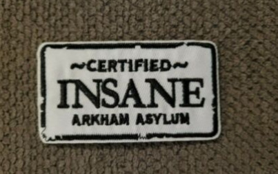 DC Batman Arkham Asylum دارای گواهینامه Insane Iron On Patch Embroidery فروشنده ایالات متحده