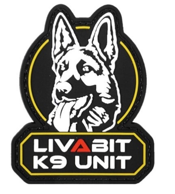 LIVABIT K9 Unit Dog Icon وصله های تاکتیکی وصله پی وی سی پی وی سی