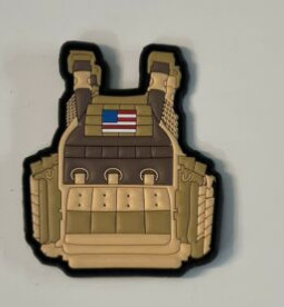 جلیقه نظامی پرچم ایالات متحده آمریکا وصله های پی وی سی رنگی PMS برش لیزری مرز / مرز مرو شده