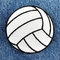 والیبال گلدوزی والیبال پچ آهن بر روی پس زمینه پارچه پارچه جناغی دوزی شده