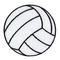 والیبال گلدوزی والیبال پچ آهن بر روی پس زمینه پارچه پارچه جناغی دوزی شده