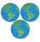 سفارشی سیاره زمین جهان آهن بر روی نشان گلدوزی شده مرز آبی Merrow