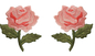 آهن پس‌زمینه تویل روی گل‌های گلدوزی با رنگ ضد چروک 12 درجه سانتی‌گراد