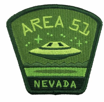 مرز آبی مرو دوزی دوخته شده روی پچ منطقه 51 نوادا UFO Alien Patch سفر