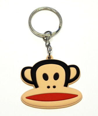 کاراکتر کارتونی میمون جا کلیدی Bagcharm جاکلیدی زیپ کش لاستیکی PVC