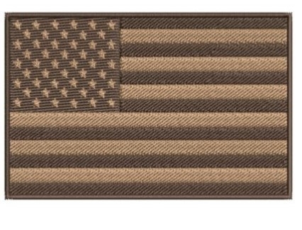 پارچه جناغی پارچه پرچم آمریکا وصله دوزی شده روی شانه مایل به قهوهای بیابانی ایالات متحده آمریکا