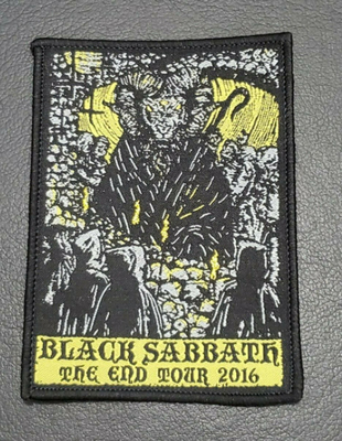پچ ژاکت تی شرت Iron On Custom Woven Patches Black Sabbath The End Tour 2016