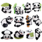 Panda 7C کارتونی زیبا وصله آهنی روی گلدوزی برای لباس ژاکت
